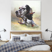 Engelse zetter met fazanten, kunst canvas afdruk (Insitu (Slaapkamer))