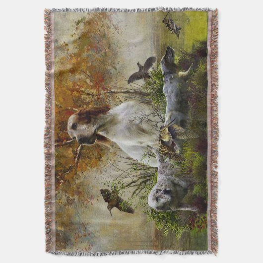 Engelse zetter met fazanten, kunst deken (Voorkant Verticaal)