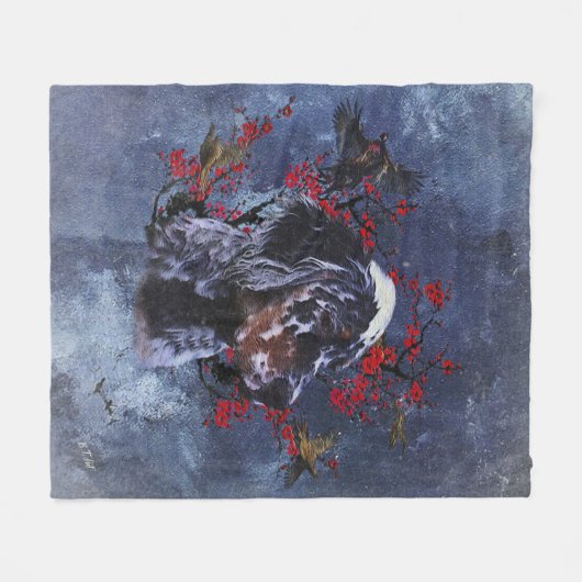 Engelse zetter met fazanten, kunst fleece deken (Voorkant (Horizontaal))