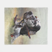 Engelse zetter met fazanten, kunst fleece deken (Voorkant (Horizontaal))