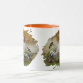 Engelse zetter met fazanten, kunst mok (Midden)