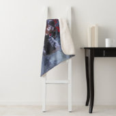 Engelse zetter met fazanten, kunst sherpa deken (In situ)