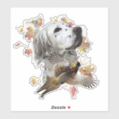 Engelse zetter met fazanten, kunst sticker (Vel)