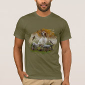 Engelse zetter met fazanten, kunst t-shirt (Voorkant)