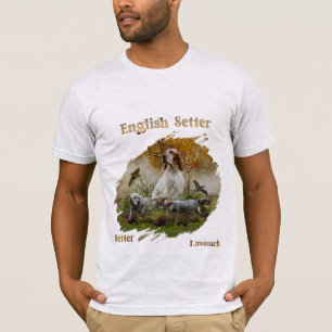 Engelse zetter met fazanten, kunst t-shirt