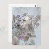 Engelse zetter met fazanten, kunstbriefkaart briefkaart (Voorkant / Achterkant)