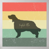 Engelse zetter - Retro Sunset - Wall Art Poster (Voorkant)