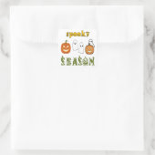 engelseizoen Prettig Halloween Vierkante Sticker (Tas)