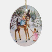  Engelsen met kerstBaby Keramisch Ornament (Rechts)