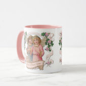 Engelsen met roze rozen God zegene jou Mok (Voorkant links)