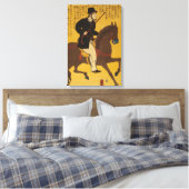 Engelsman Riding Horseback circa 1861 Canvas Afdruk (Insitu (Slaapkamer))