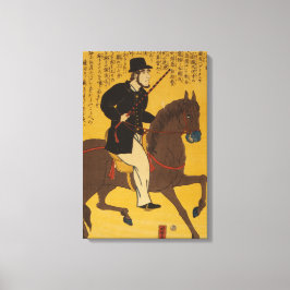 Engelsman Riding Horseback circa 1861 Canvas Afdruk