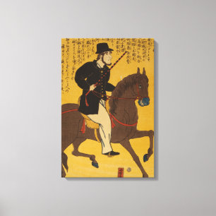 Engelsman Riding Horseback circa 1861  Canvas Afdruk