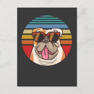  Engelstalig Bulldog Funny Sunbril Pet Briefkaart