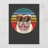  Engelstalig Bulldog Funny Sunbril Pet Briefkaart (Voorkant)