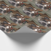 Engelstalig bulldog Reindeerverpakkingspapier Cadeaupapier (Hoek)