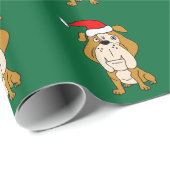 Engelstalig kerstpapier met bulledog cadeaupapier (Rol Hoek)
