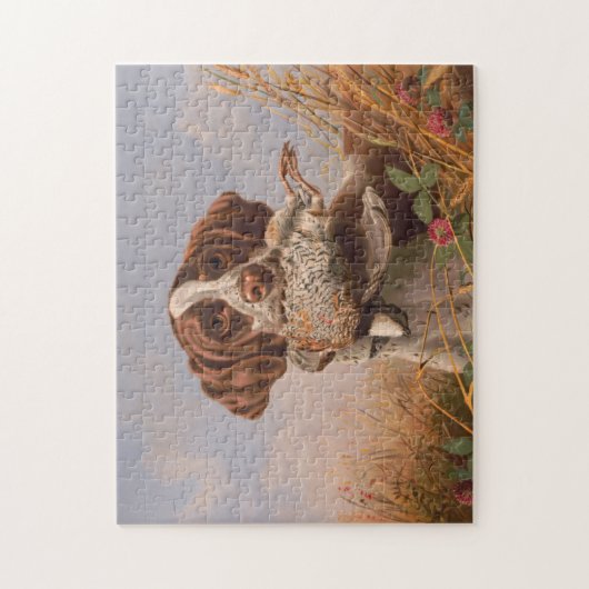 Engelstalig schilderen van kwartelduiven Legpuzzel (Verticaal)