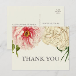 Engelstalige bloemen Bedankt Briefkaart