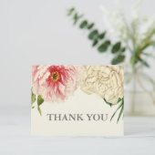 Engelstalige bloemen Bedankt Briefkaart (Staand voorkant)