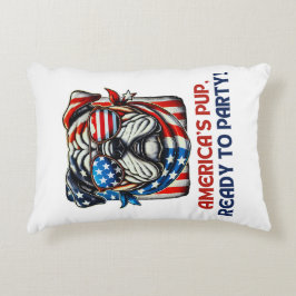 Engelstalige bulledog 4 juli Merica Sunbril USA Accent Kussen