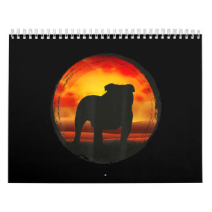 Engelstalige bulledog Gifts for Women Mannen Kinde Kalender