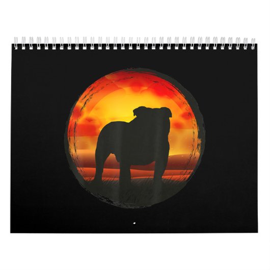 Engelstalige bulledog Gifts for Women Mannen Kinde Kalender (Hoes)