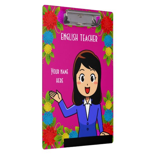 Engelstalige docent - Aangepast klembord (Rechts)