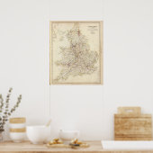 Engelstalige kanalen, spoorwegen poster (Keuken)