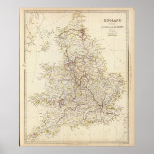 Engelstalige kanalen, spoorwegen poster