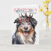 Engelstalige koningin van Shepherd voor een dag gr Kaart (Gele Bloem)