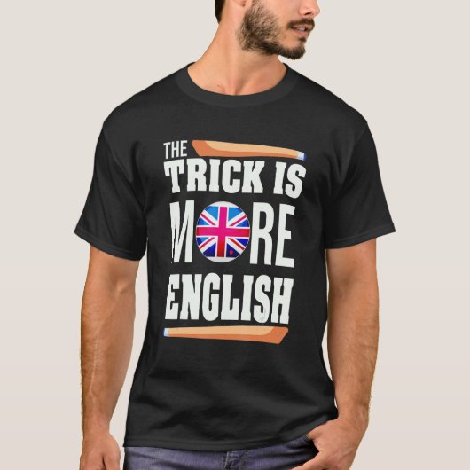 Engelstalige poolspeler Billiards Britse vlaggengr T-shirt (Voorkant)