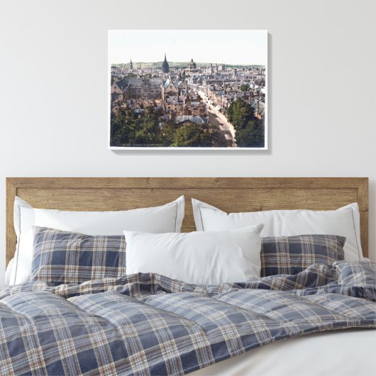  Engelstalige print, Oxford High Street c1885 Canvas Afdruk (Insitu (Slaapkamer))