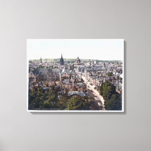 Engelstalige print, Oxford High Street c1885 Canvas Afdruk
