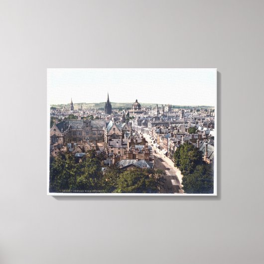  Engelstalige print, Oxford High Street c1885 Canvas Afdruk (Voorkant)