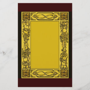 Engelstalige restauratie Woodcarvings geïnspireer Briefpapier