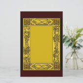 Engelstalige restauratie Woodcarvings geïnspireerd Briefpapier (Staand voorkant)