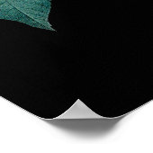 Engelstalige roze roze roze roos van de zwarte ach poster (Hoek)