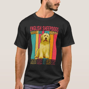  Engelstalige Sheepdogs maken gelukkige mensen H T-shirt