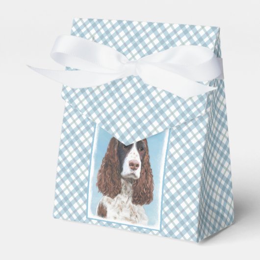 Engelstalige spaniel-schilderkunst bedankdoosjes (Voorkant Zijde)