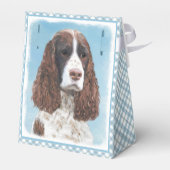 Engelstalige spaniel-schilderkunst bedankdoosjes (Achterkant)