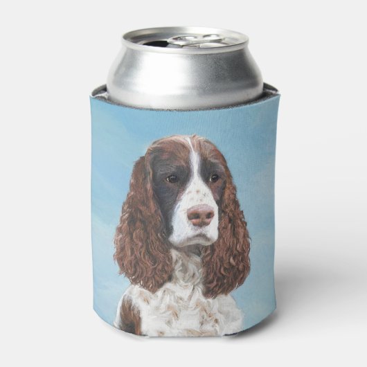 Engelstalige spaniel-schilderkunst blikjeskoeler (Blikje Voorkant)