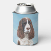 Engelstalige spaniel-schilderkunst blikjeskoeler (Blikje Achterkant)