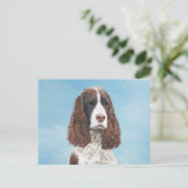 Engelstalige spaniel-schilderkunst briefkaart (Staand voorkant)
