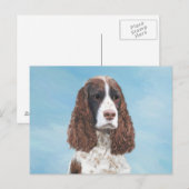 Engelstalige spaniel-schilderkunst briefkaart (Voorkant / Achterkant)