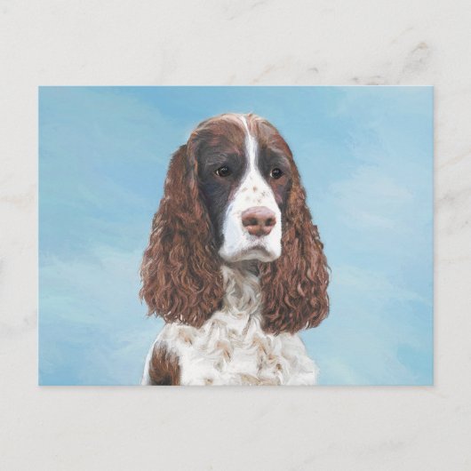 Engelstalige spaniel-schilderkunst briefkaart (Voorkant)