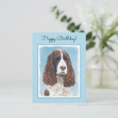 Engelstalige spaniel-schilderkunst briefkaart (Staand voorkant)