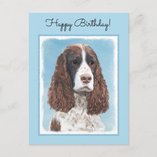 Engelstalige spaniel-schilderkunst briefkaart (Voorkant)