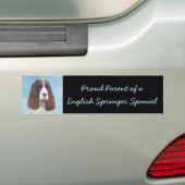 Engelstalige spaniel-schilderkunst bumpersticker (Op auto)