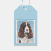 Engelstalige spaniel-schilderkunst cadeaulabel (Achterkant)